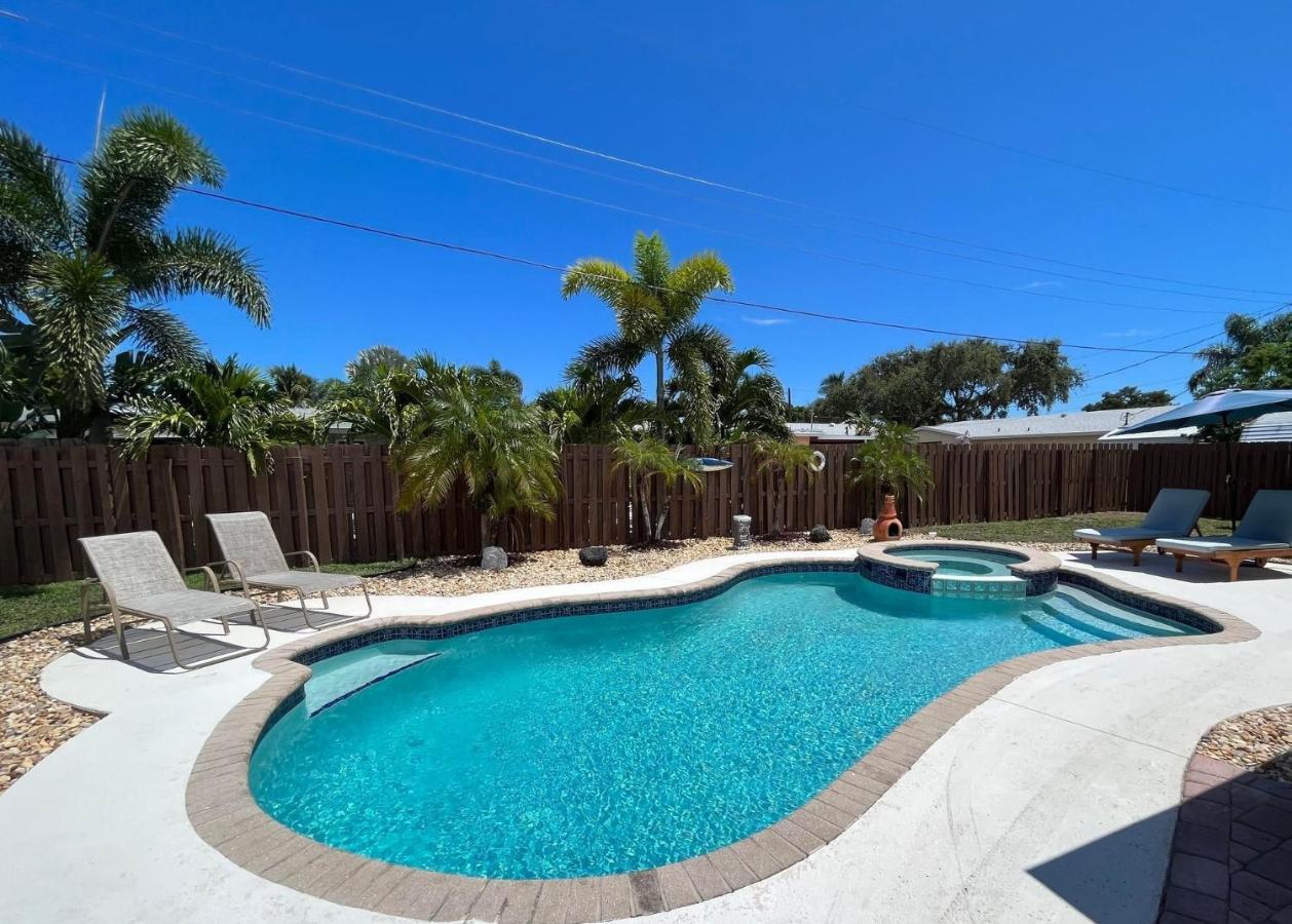 Paradise 4 Min To The Beach With Private Heated Pool Deerfield Beach Exterior foto