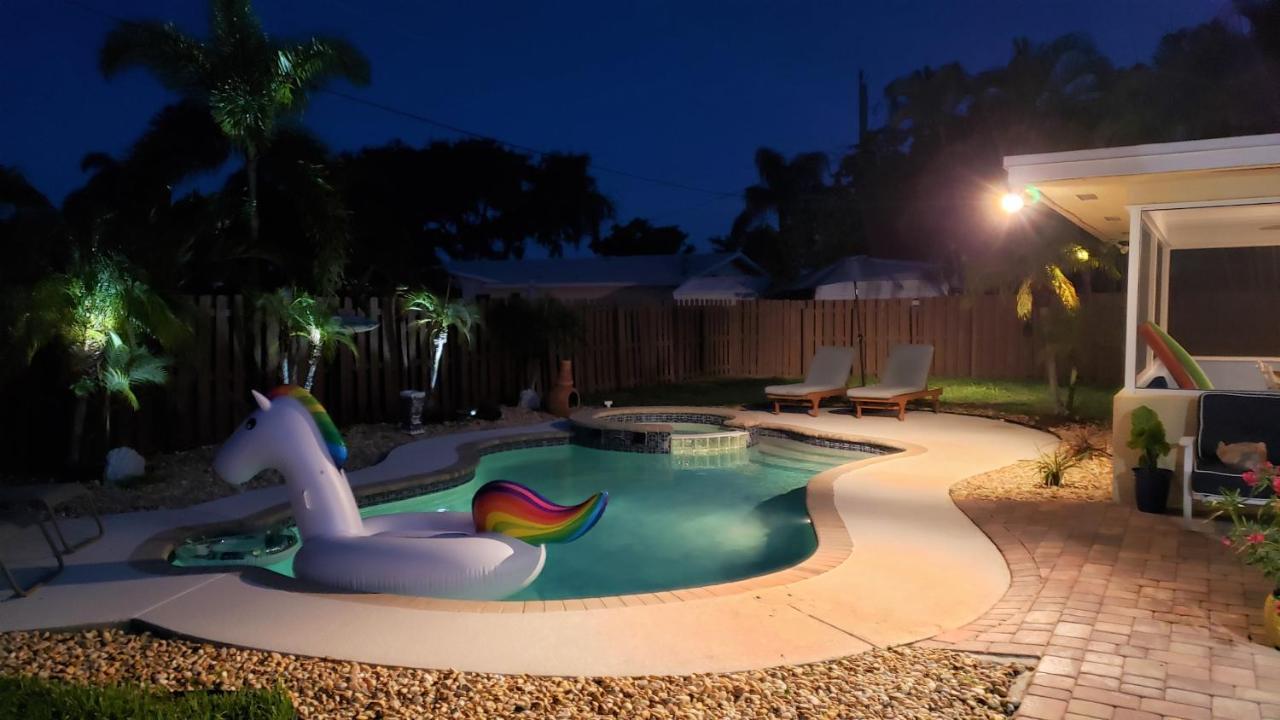 Paradise 4 Min To The Beach With Private Heated Pool Deerfield Beach Exterior foto